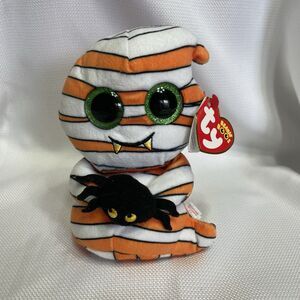 Ty Beanie Boos - MUMFORD the Halloween Ghost with Spider (6 Inch) Plush NEW 2023